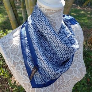 Blue Coach Silk Scarf/Pocket Square